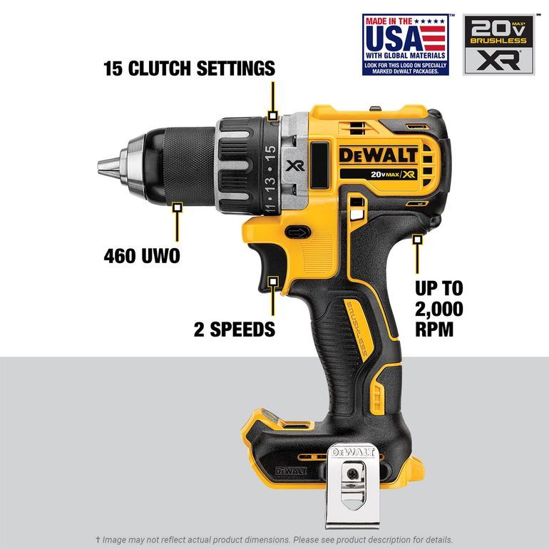 DeWalt 20V MAX XR Brushless 1/2" Compact Drill/Driver & 1/4" Impact