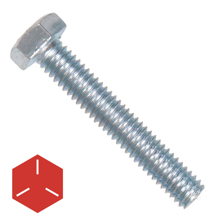 thumbnail image 2 of Fasteners Inc. 1/4-20 X Various Lengths Grade 5 Hex Cap Screw - Zinc Plated, Coarse Thread (Select Qty & Length) 2 of 6