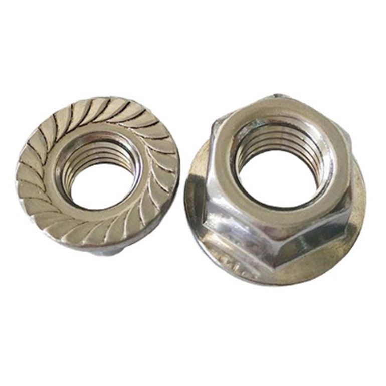 thumbnail image 2 of 25-Pack 1/4-20 Stainless Steel Serrated Flange Nuts – 316 Marine Grade Lock Nuts 2 of 6