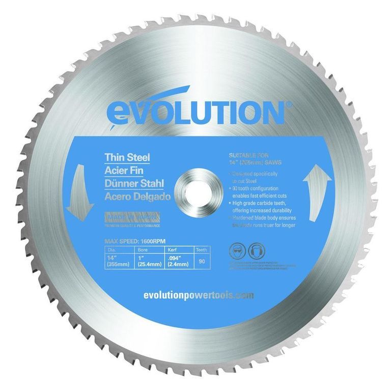 14" Thin Steel Chop Saw Blade x 90 Tooth K.L. Jack