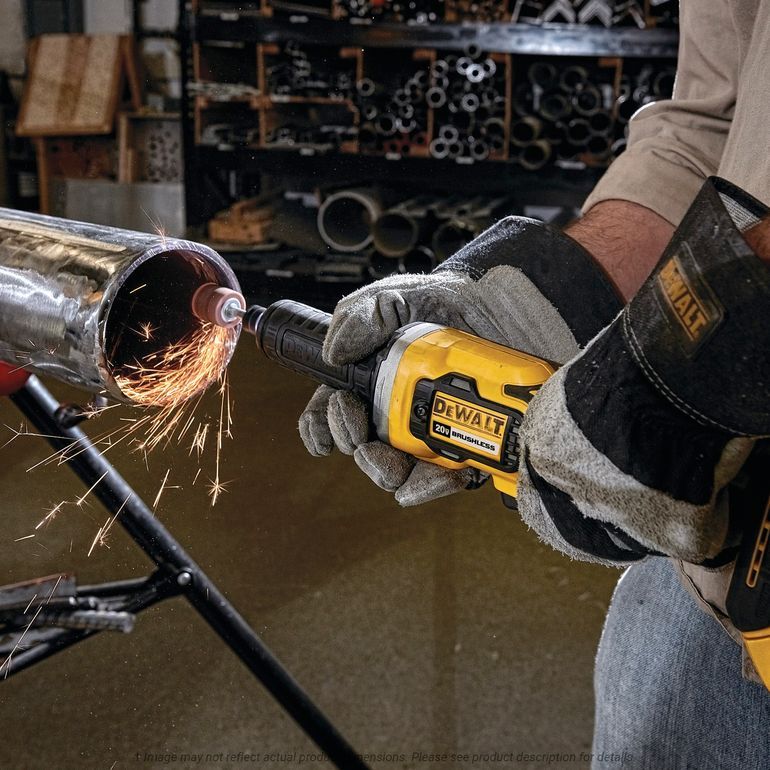 YWNYT Cordless Angle Grinder For Dewalt 20V Battery – Brushless, 3-Speed, 12000RPM, 100mm Disc | With Stand For Cutting, Grinding, Polishing
